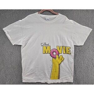 The Simpsons Movie Shirt Mens XL Vintage Y2K Promo Graphic Tee Matt Groening
